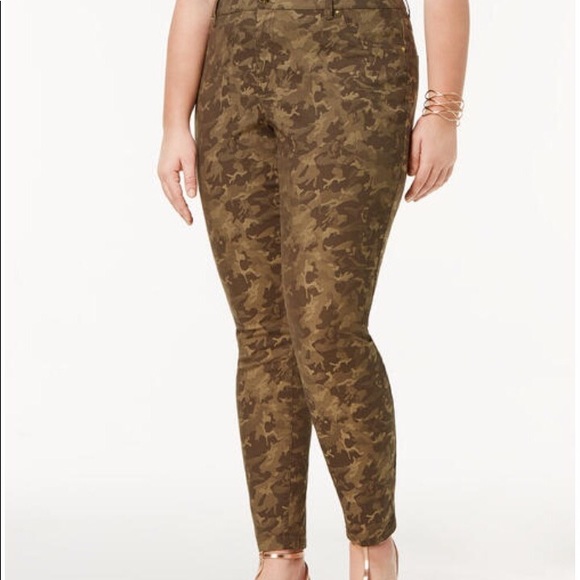 INC International Concepts Denim - I.N.C Plus Size Camo-Print Jacquard Skinny Pants INC International Concepts Denim - I.N.C Plus Size Camo-Print Jacquard Skinny Pants